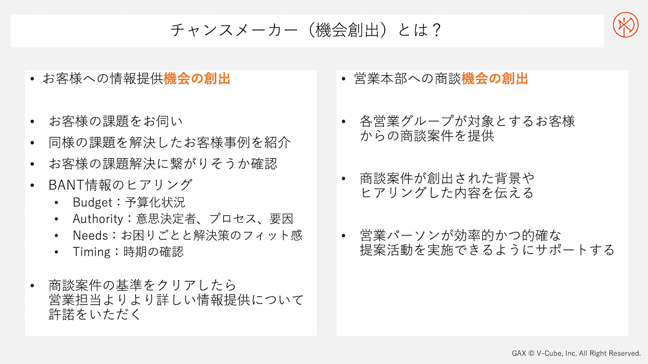 チャンスメーカー（機会創出）とは？